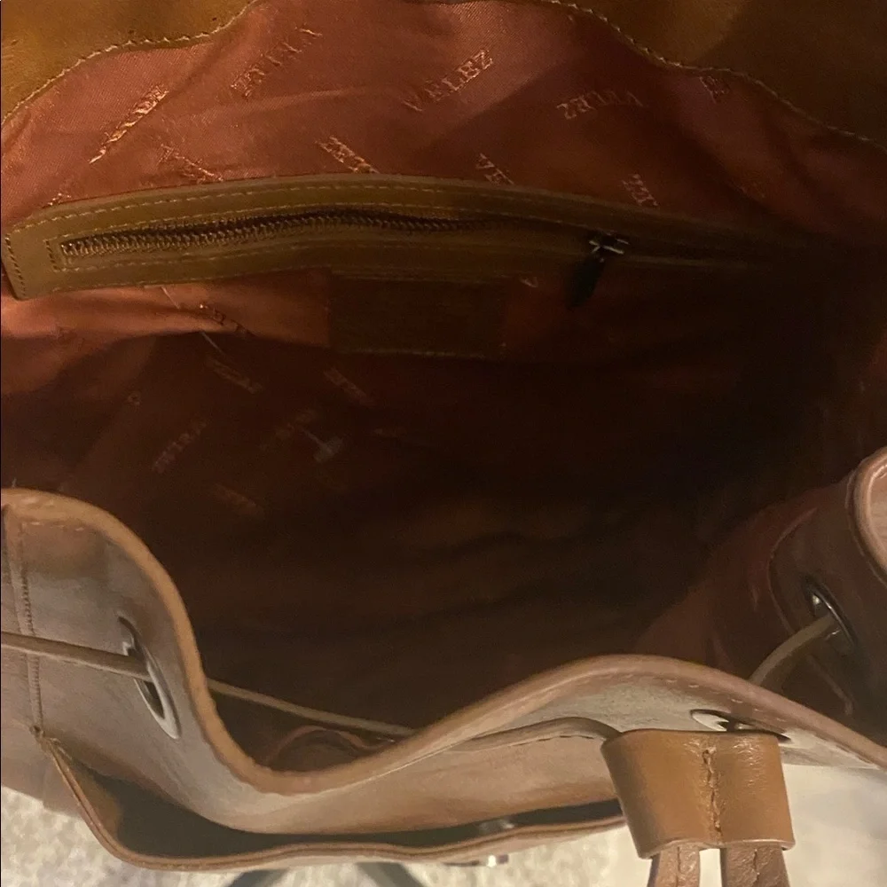 Velez Elegant Tan Leather Backpack